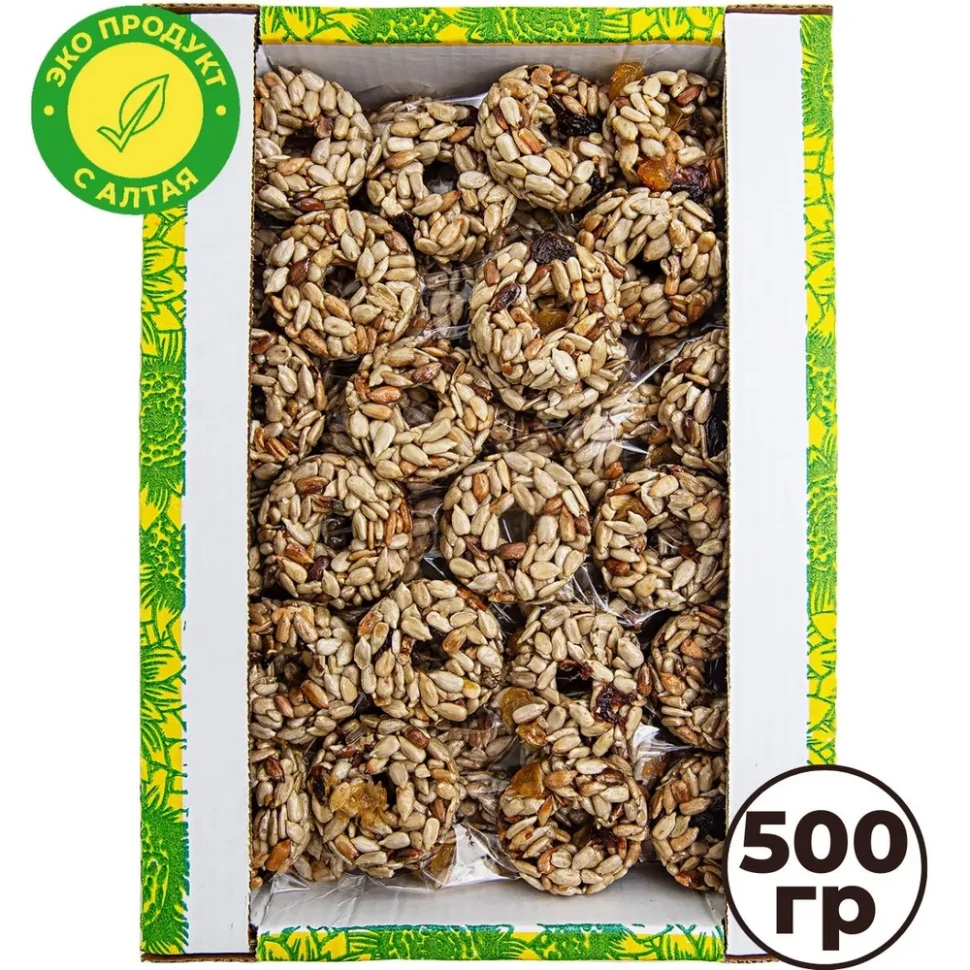  Козинаки из подсолнечника с медом и сухофруктами "Зачетные" 500г в Междуреченске