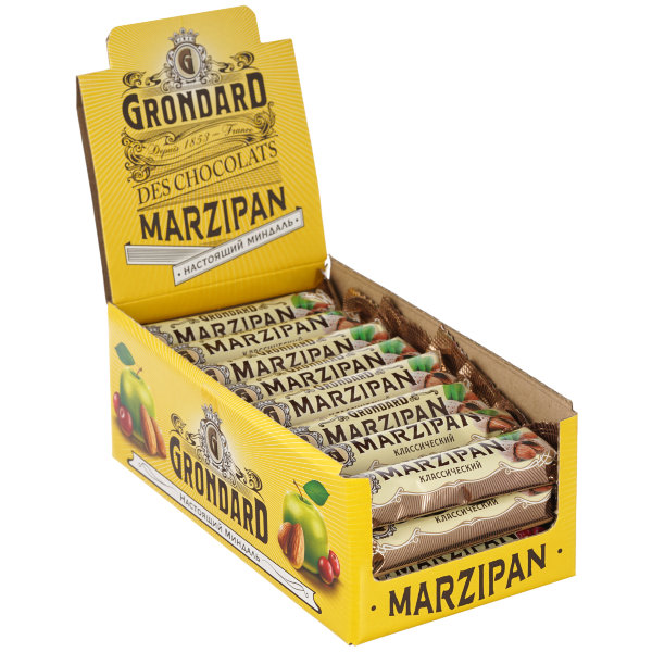 №1 TM Grondard     (9389) Батончики глазированные Марципановые Классика, (24шт по 50г)      в Междуреченске