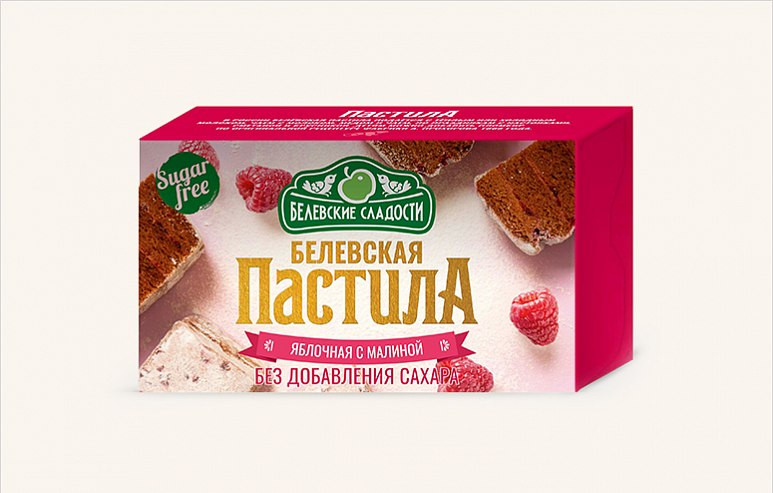  Пастила  200г диетическая с МАЛИНОЙ, НОВЫЙ ФОРМАТ (4*50г)   в Междуреченске