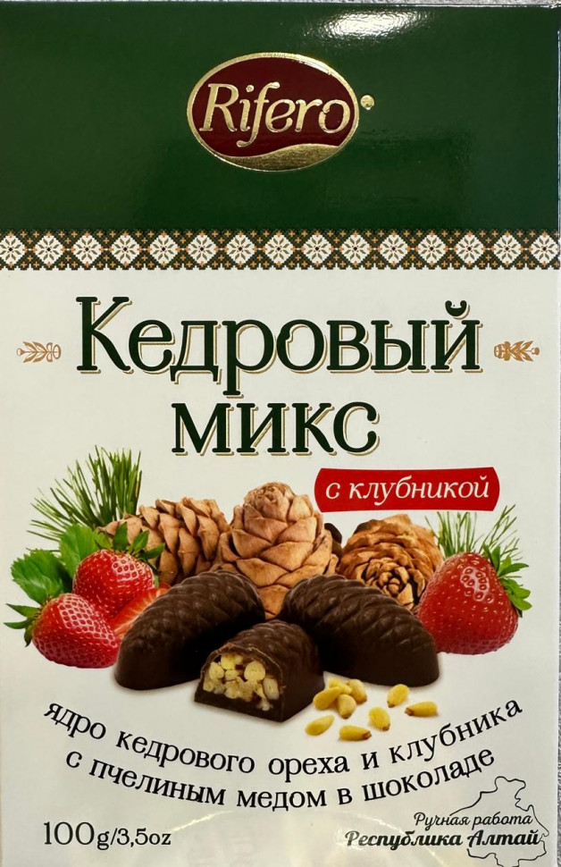  Риф и ко Конфеты "Кедровый микс КЛУБНИКА" 100г     в Междуреченске
