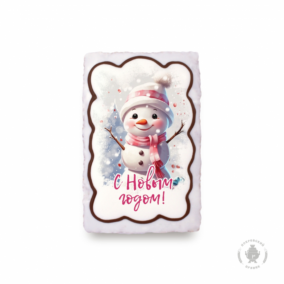  Пряник 130г новогодний Снеговик, (коробка 25шт) в Междуреченске
